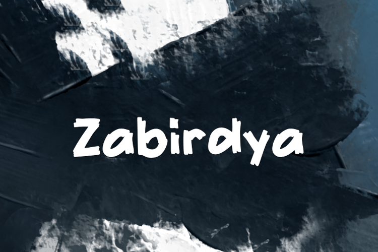 Preview of z  Zabirdya Font