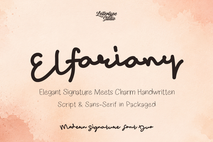 Preview of Elfariany Duo Font