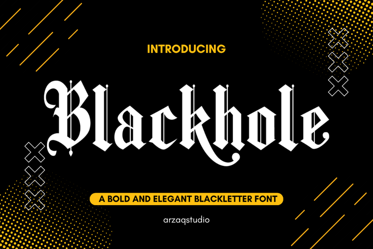 Preview of Blackhole Font