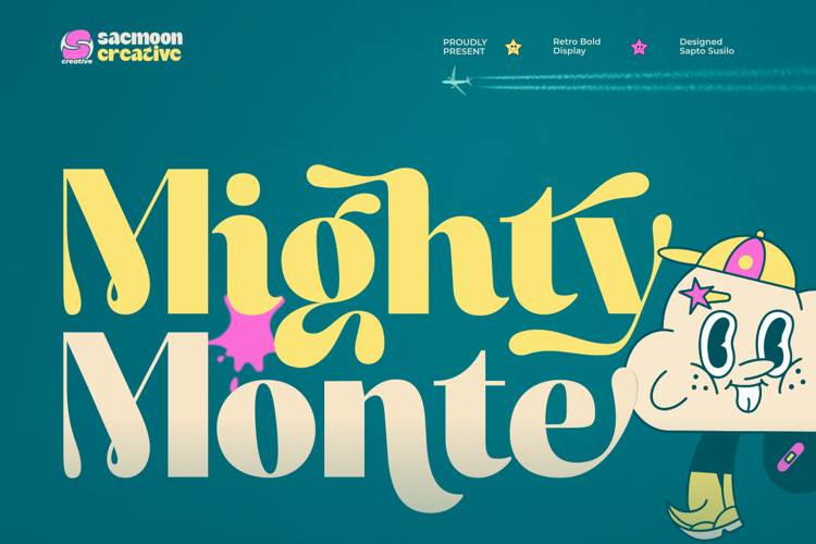Preview of Mighty Monte Font