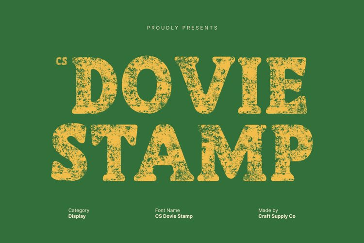 Preview of CS Dovie Stamp Font