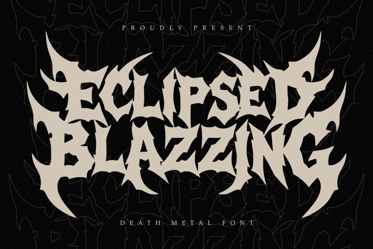 Preview of Eclipsed Blazzing Font
