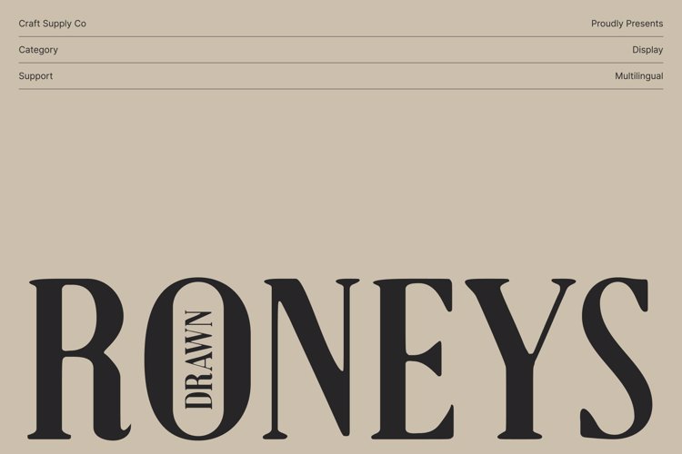 Preview of Roneys Drawn Font