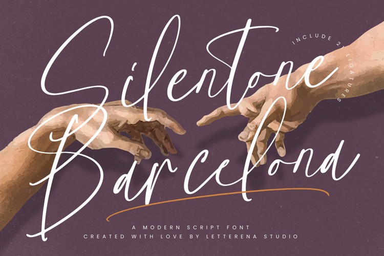 Preview of Silentone Barcelona VERSIO Font