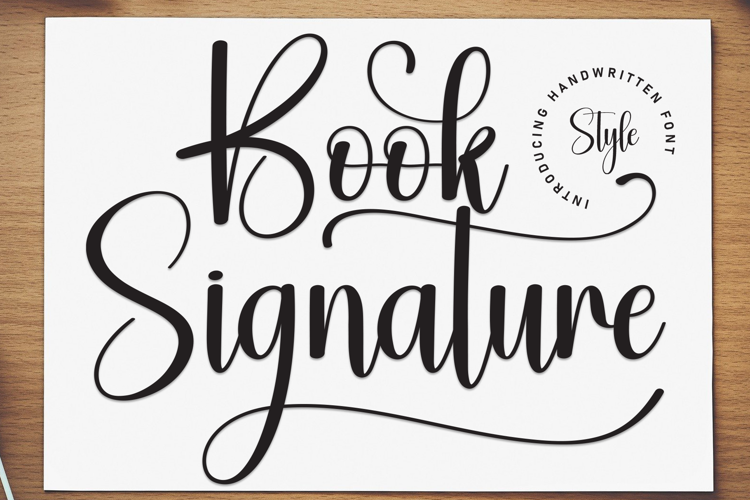 Book Signature Font