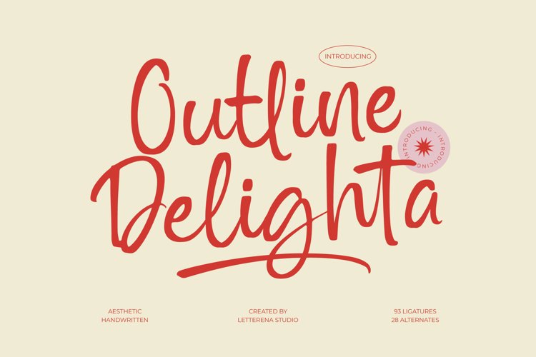 Preview of Outline Delighta VERSION Font