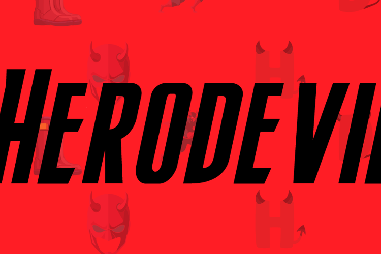 Preview of Herodevil Caps Font