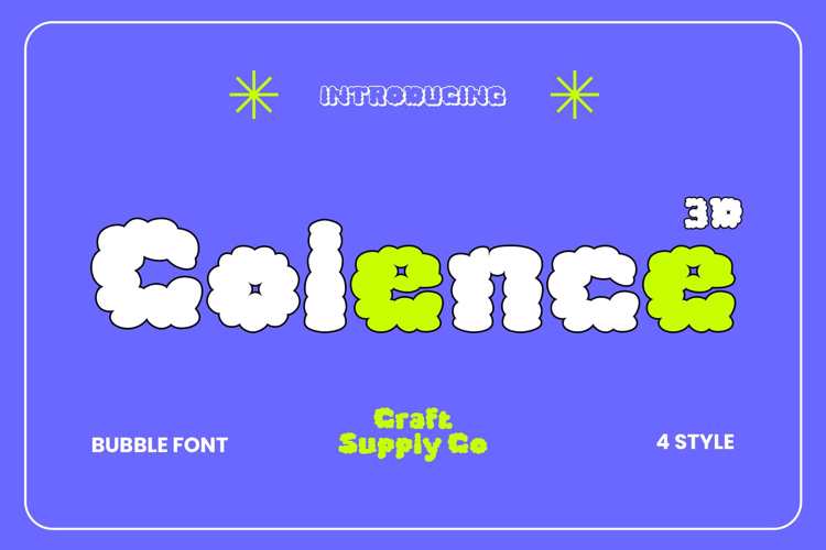 Colence 3d Font