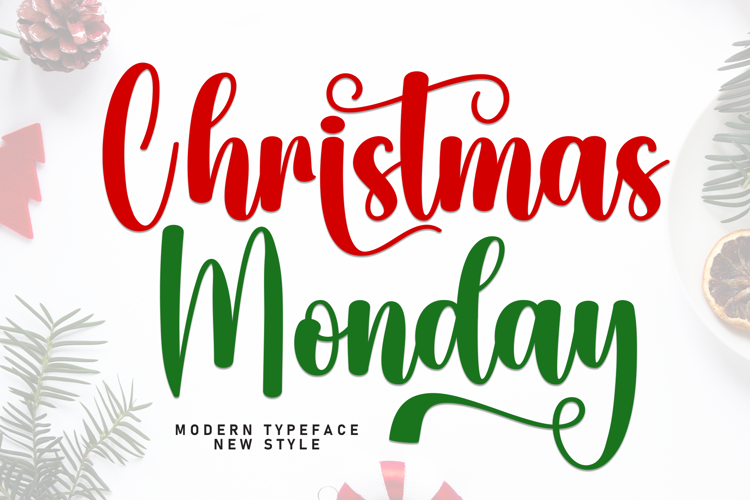 Preview of Christmas Monday Font