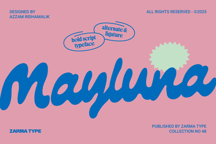 Preview of Mayluna Font