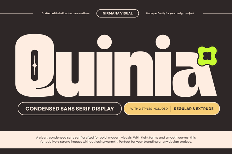Preview of Quinia Retro Font