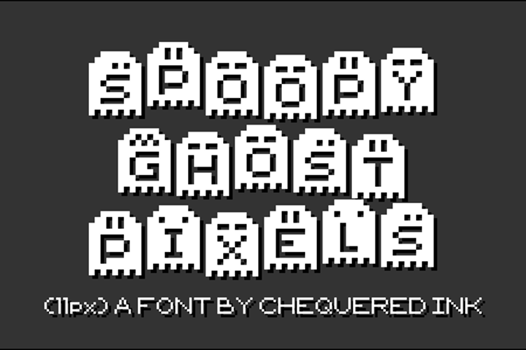 Spoopy Ghost Pixels Font