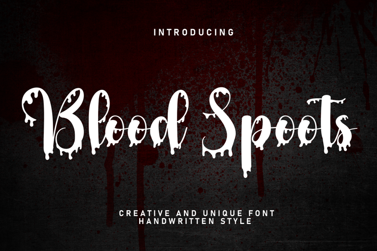 Preview of Blood Spots Font