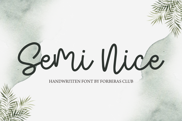 Semi Nice Font