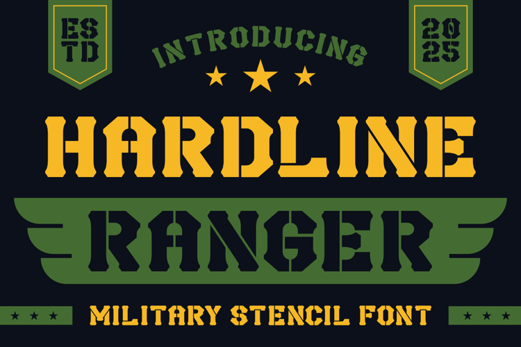 Preview of Hardline Ranger Font