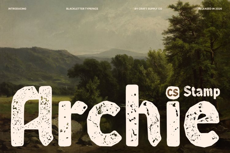 Preview of CS Archie Stamp Font