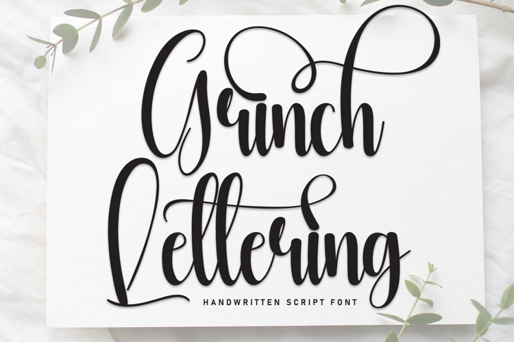 Preview of Grinch Lettering Font