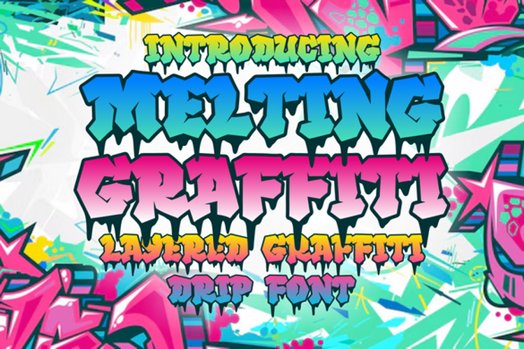 Preview of Melting Graffiti Font
