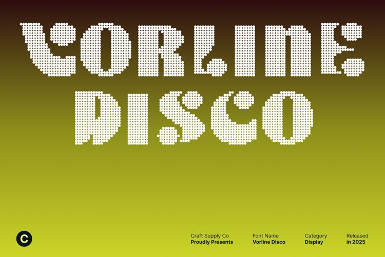 Preview of Vorline Disco Font