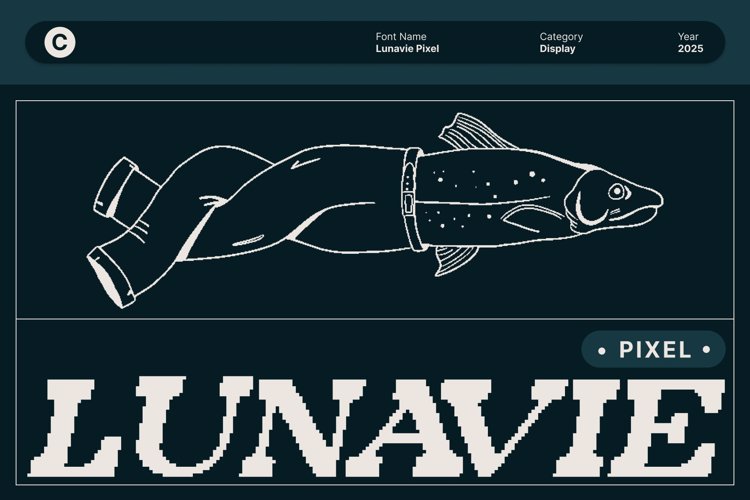 Preview of Lunavie Pixel Font