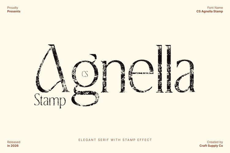 Preview of CS Agnella Stamp Font