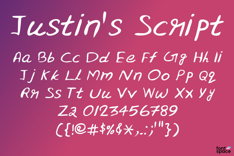 Justin's Script Font
