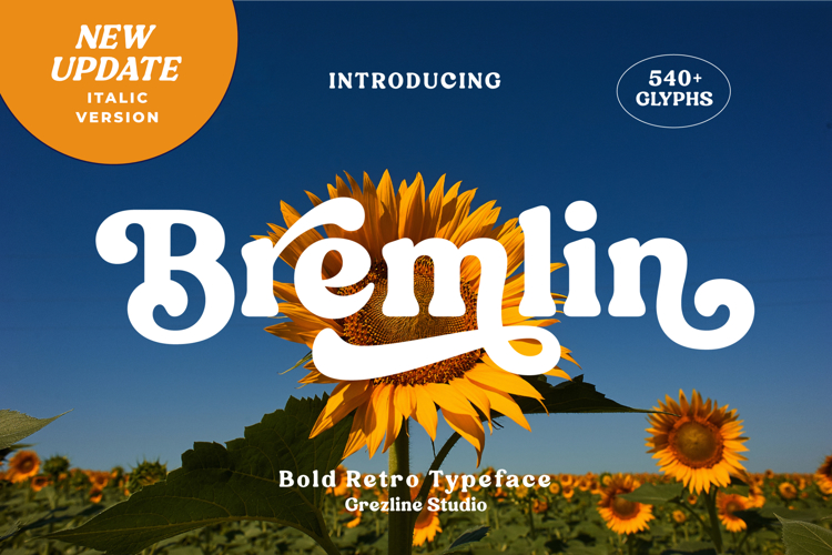 Preview of Bremlin Italic Font