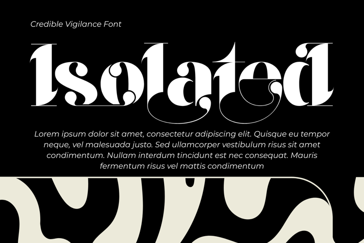 Preview of Credible Vigilance Font