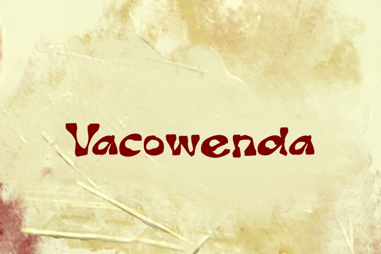 Preview of v Vacowenda Font