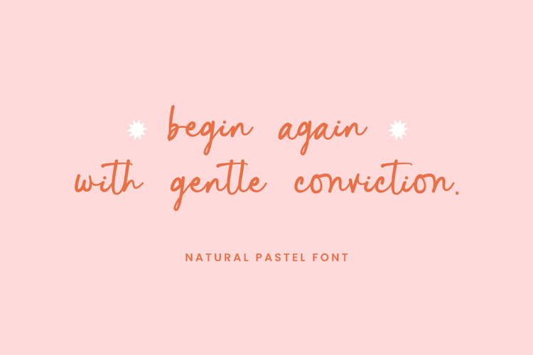 Preview of Natural Pastel Font