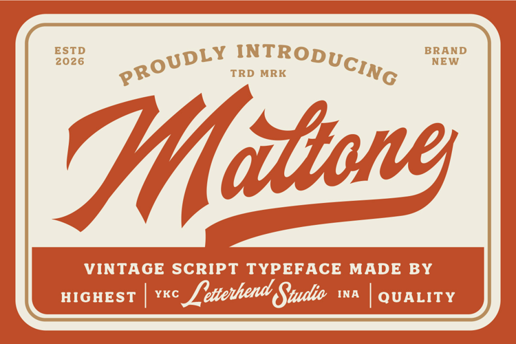 Preview of Maltone Font