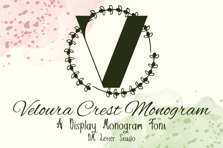 Preview of Veloura Crest Monogram Font