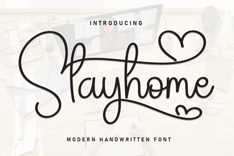 Preview of Stayhome Font