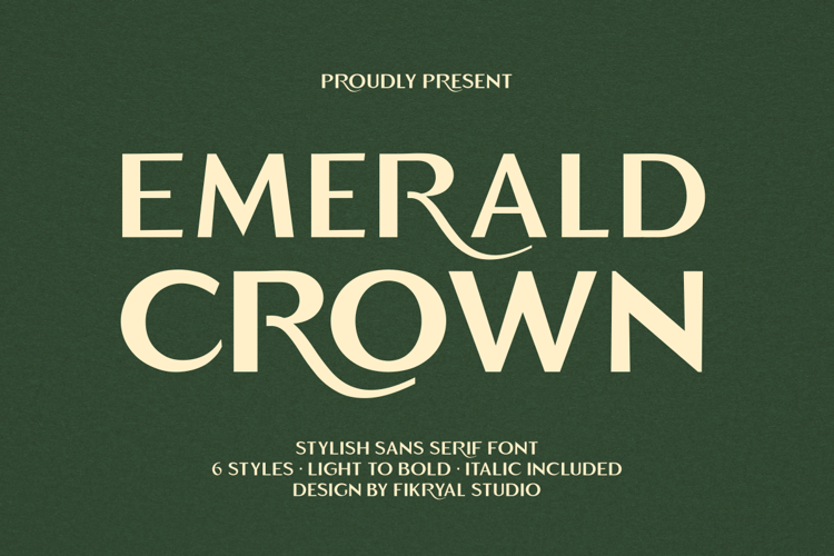 Preview of Emerald Crown Font