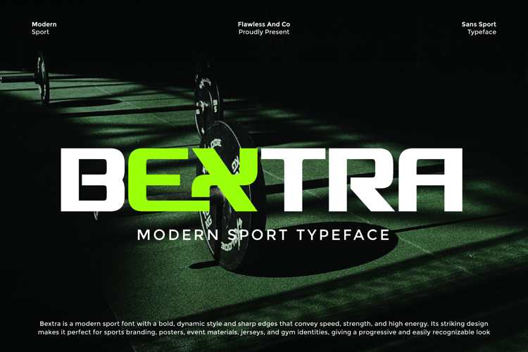 Preview of BEXTRA Font