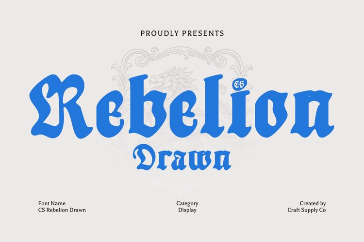 Preview of CS Rebelion Drawn Font