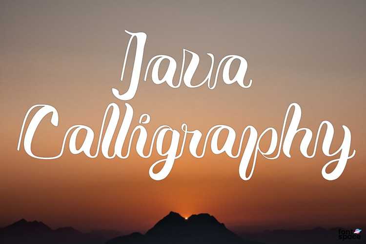 Java Calligraphy Font