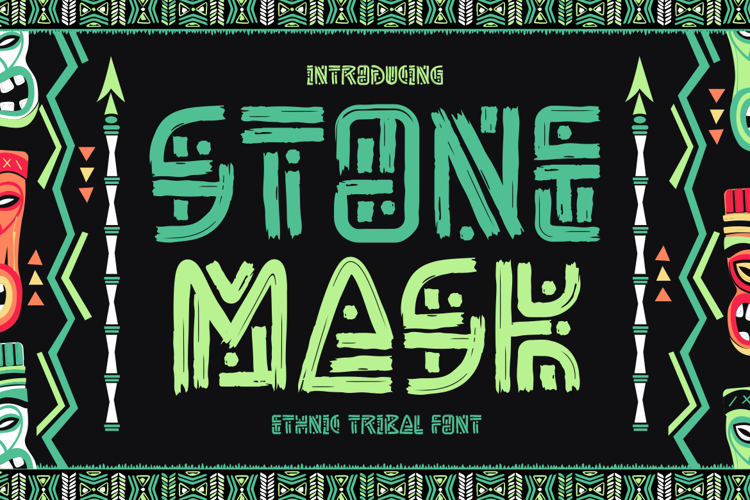Preview of Stone Mask Font