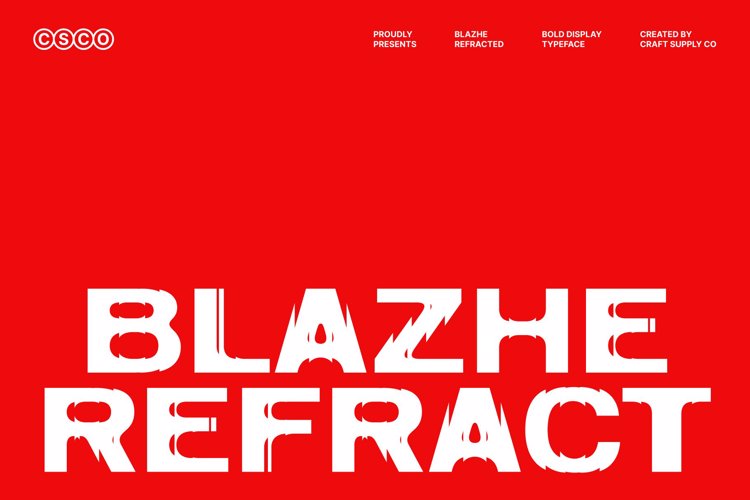 Preview of Blazhe Refracted Font