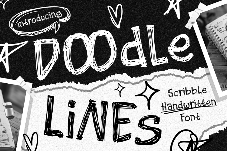 Preview of Doodle Lines Font
