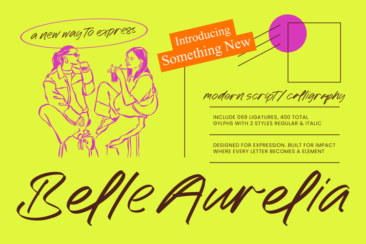 Preview of Belle Aurelia Font