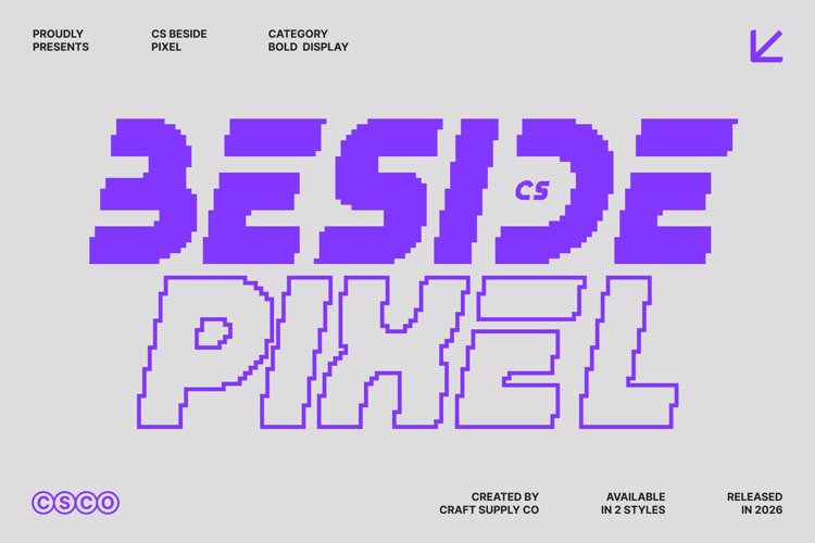 Preview of CS Beside Pixel Font