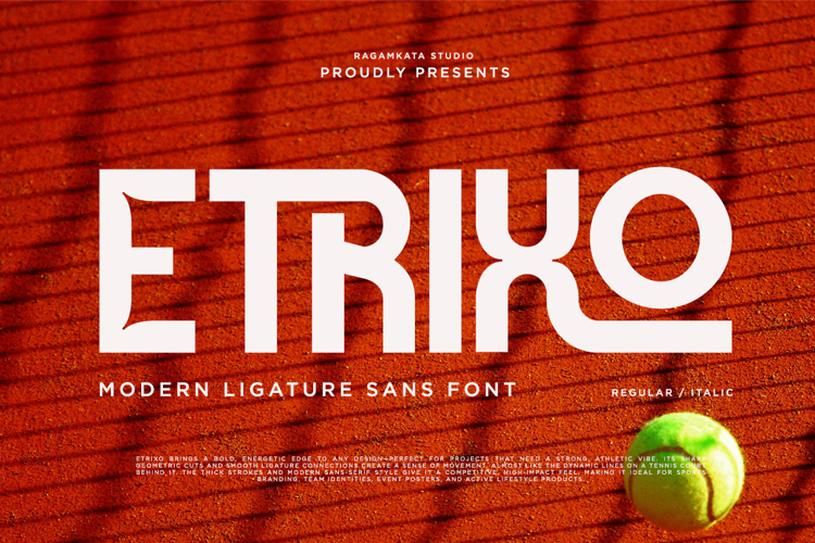 Preview of Etrixo Font