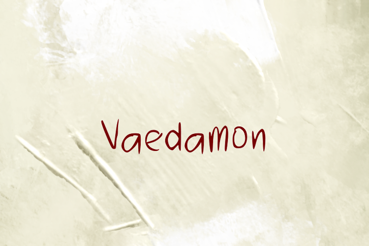 Preview of v Vaedamon Font
