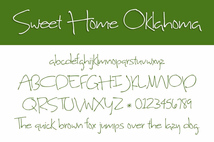 Sweet Home Oklahoma Font