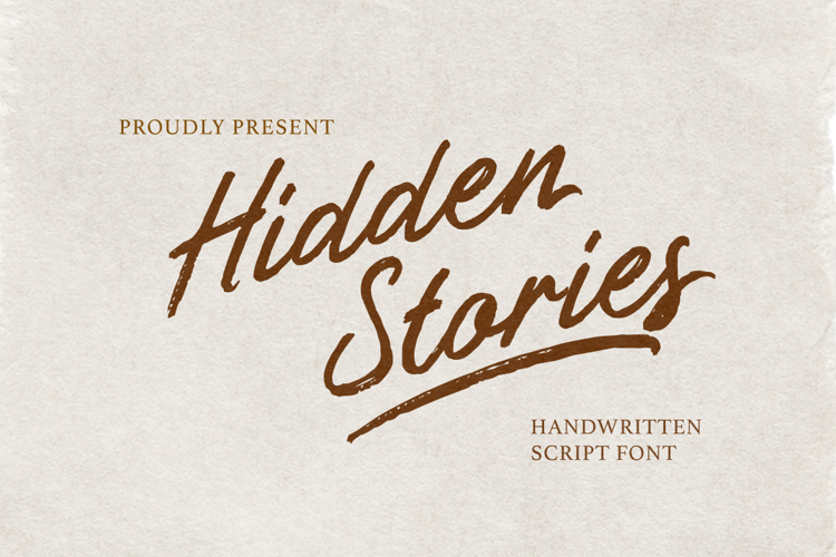 Preview of Hidden Stories Font