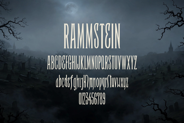 Preview of Rammstein Font