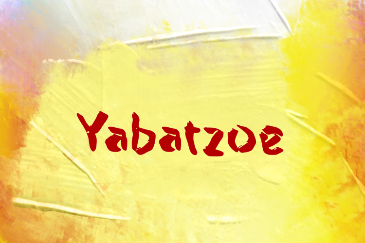 Preview of y  Yabatzoe Font