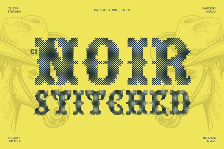 Preview of CS Noir Stitched Font