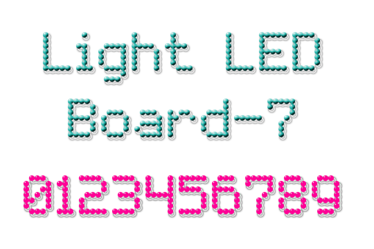 Light LED Board-7 Font
